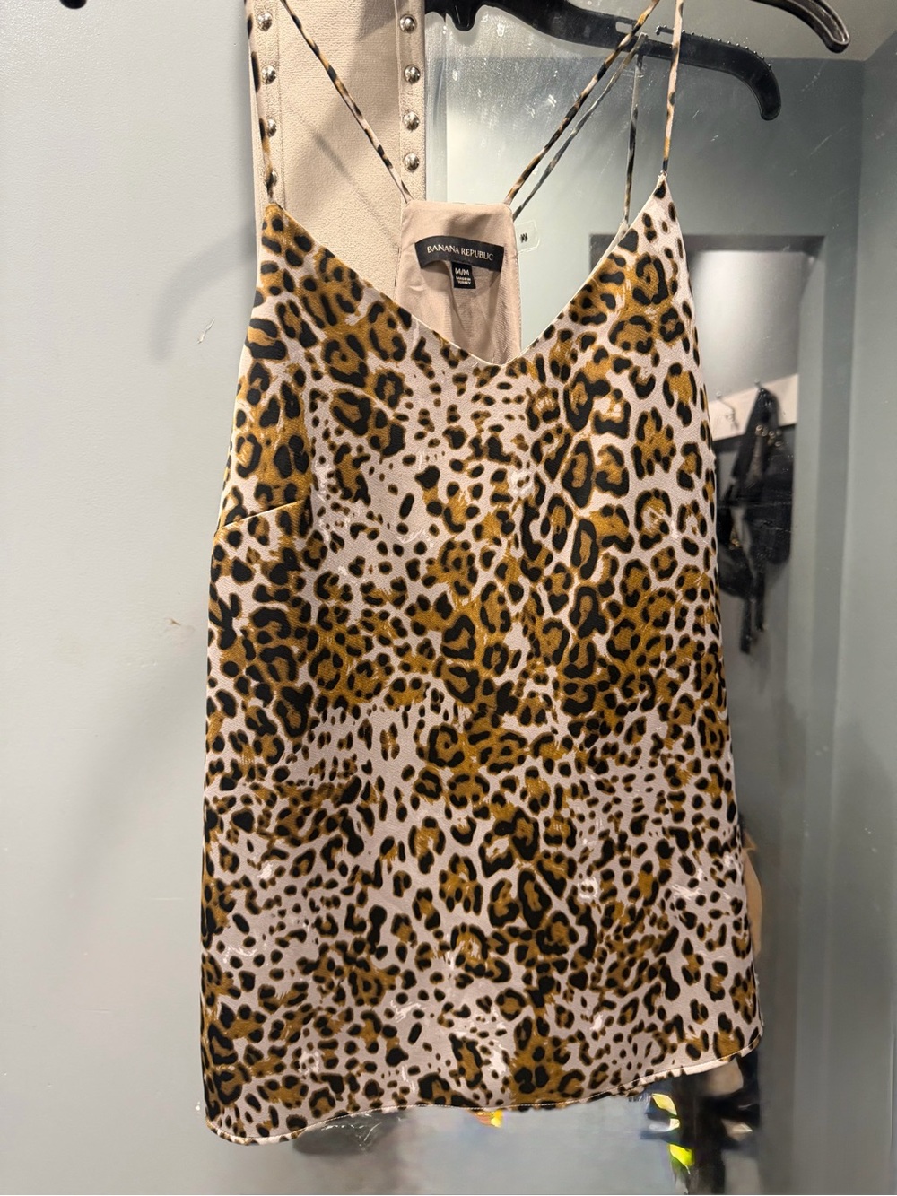 Banana Republic Leopard Print Satin Camisole in Tan and Black